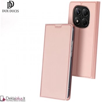 Dux Ducis Skin Pro dirbtinės odos dėklas - rausvas (Xiaomi Redmi Note 14 Pro 4G)